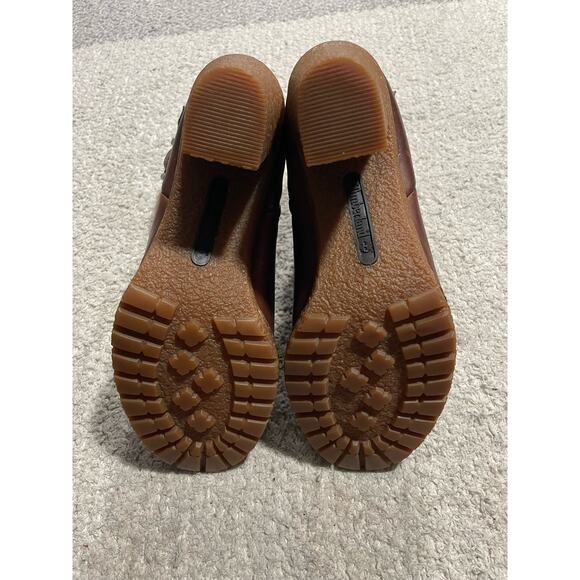 Timberland Ortholite Faux Shearling Leather Heeled Boots Womens Size 7.5 Brown - Picture 6 of 14